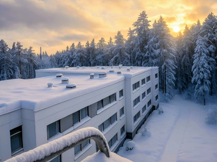 Lumenpudotus kerrostalon katolta